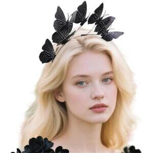 Butterfly Fascinator Headband | Monarch Butterfly Crown for Tea Party